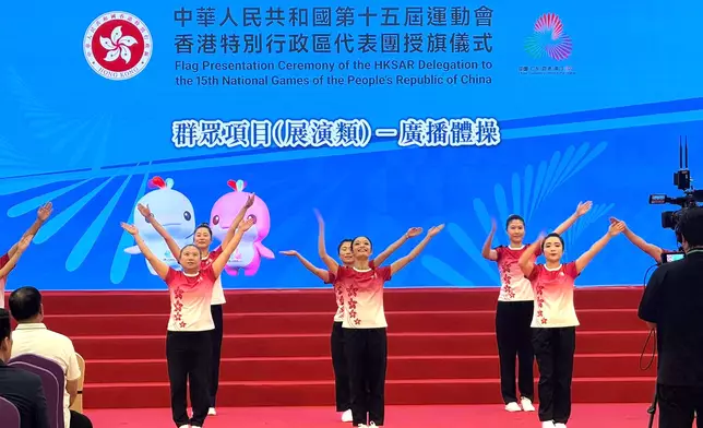 廣播體操表演。巴士的報記者攝