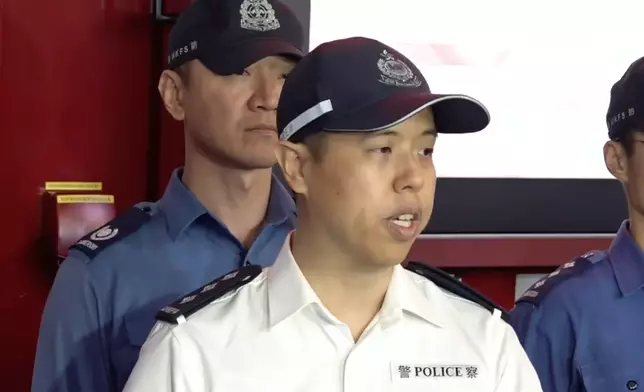 警方中區警區行動總督察林康恒。香港警察FB