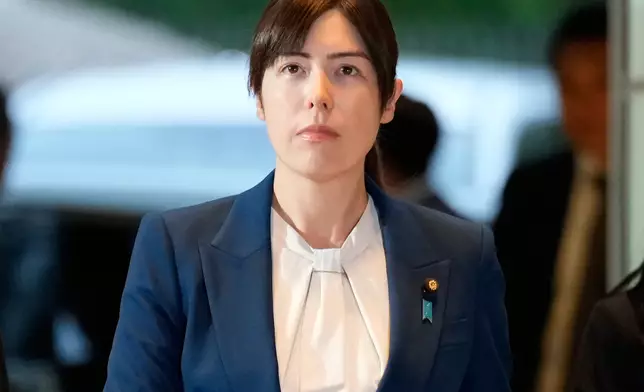 經濟安全保障擔當大臣小野田紀美。AP圖片