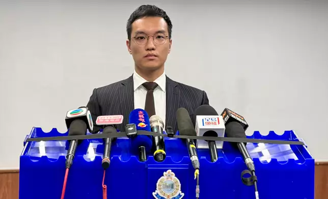 警方西九龍總區重案組第四A隊案件主管林家樂高級督察簡報案情。