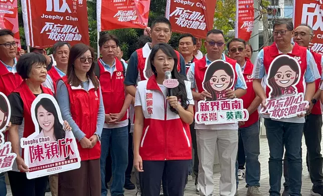 陳穎欣參選。巴士的報記者攝