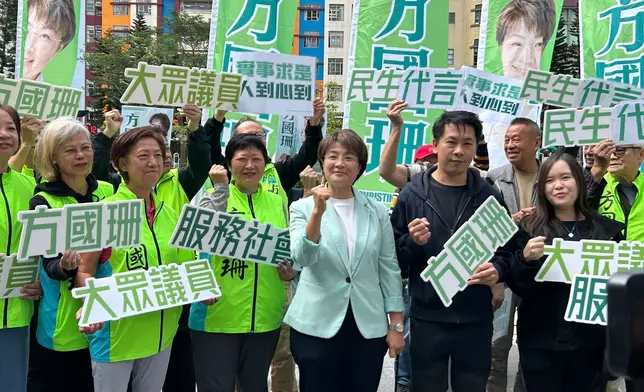 方國珊參選。巴士的報記者攝