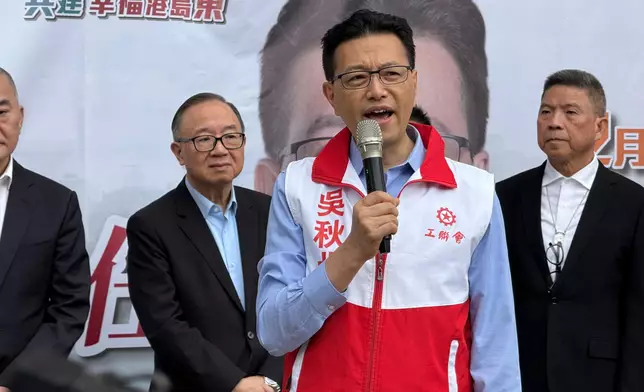 吳秋北參選。巴士的報記者攝