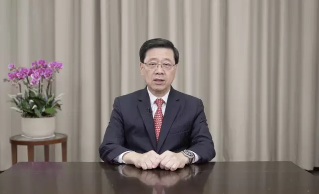 行政長官李家超。政府新聞網視頻截圖