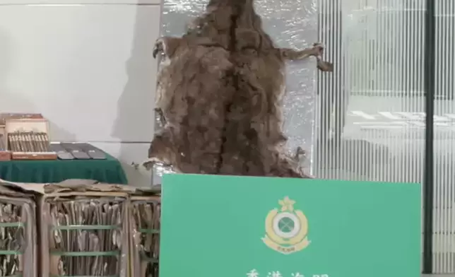 行動中檢獲的驢皮