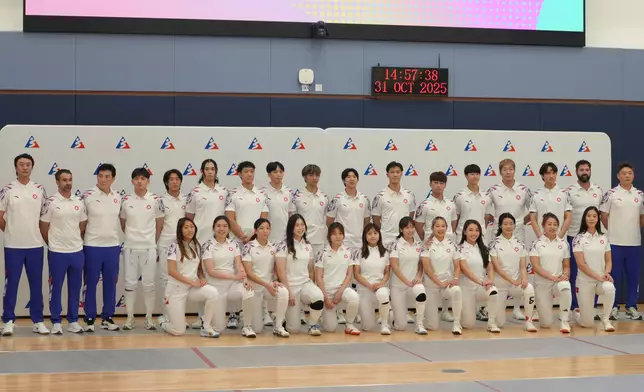 全運會劍擊比賽將於11月15-20日在啟德體育園進行，香港劍擊運動員星期五會見傳媒。巴士的報記者攝