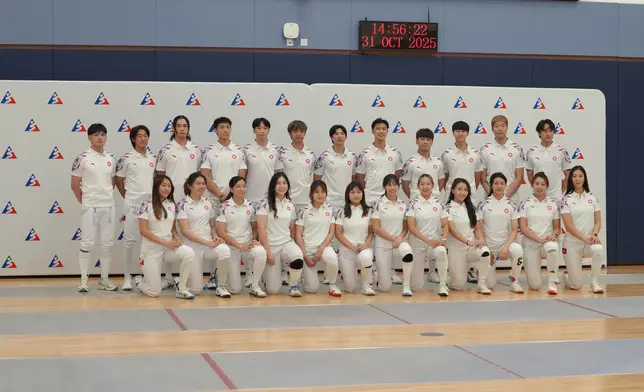 全運會劍擊比賽將於11月15-20日在啟德體育園進行，香港劍擊運動員星期五會見傳媒。巴士的報記者攝