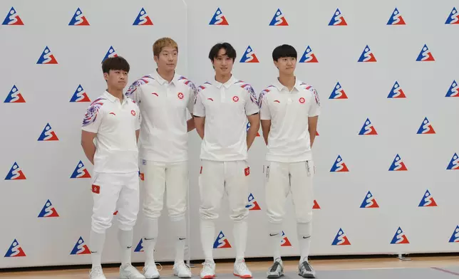 男花港隊成員（左起）：吳諾弘、張家朗、蔡俊彥、梁千雨。巴士的報記者攝