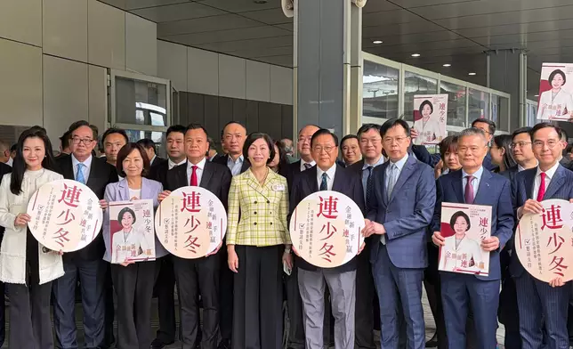 連少冬今早報名參選立法會。巴士的報攝。