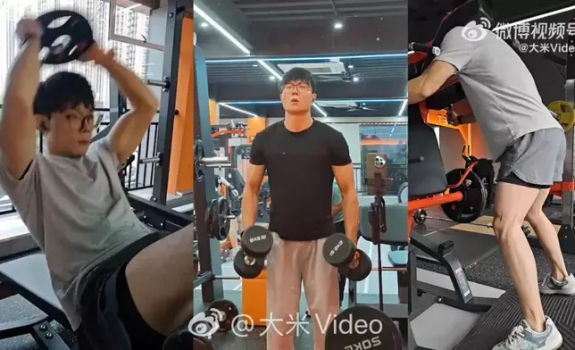 男子3年減重60斤秒變「逆齡大學生」。影片截圖