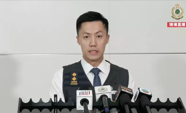 海關偵破一宗販毒案，檢獲35公斤氯胺酮，市值1600萬元，拘1人。海關fb視頻截圖