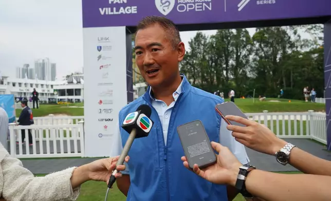 香港哥爾夫球會會長郭永亮會見傳媒。