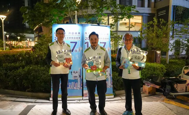 黃元山北角派傳單籲12月7投票。黃元山社交平台圖片