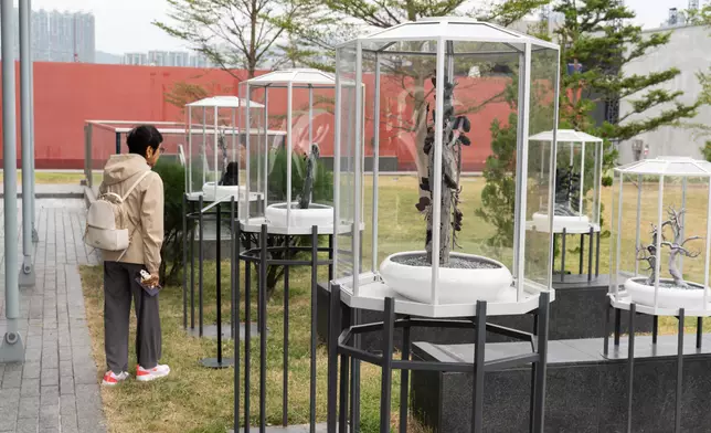 Guests visited the HKPM’s first outdoor public art exhibition “The Hong Kong Jockey Club Series: The Art Plaza Project at the Hong Kong Palace Museum”.