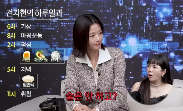 全智賢公開了自己一日的作息。 影片截圖