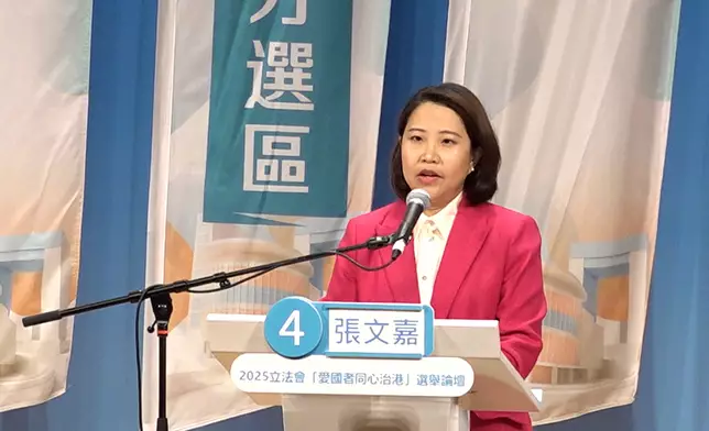 立法會新界西南候選人郭芙蓉。巴士的報記者攝