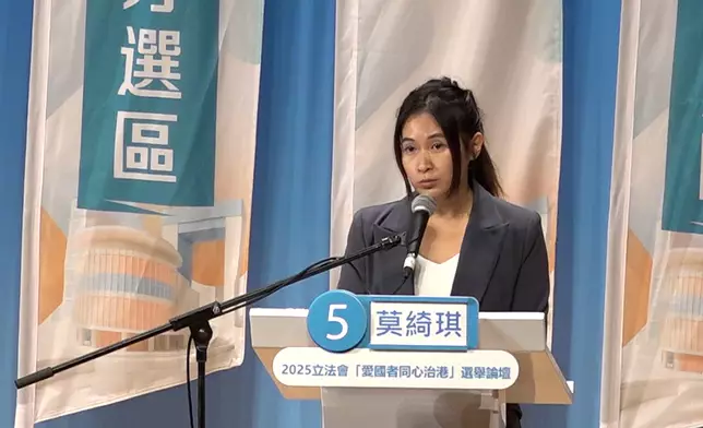 立法會新界西南候選人郭芙蓉。巴士的報記者攝