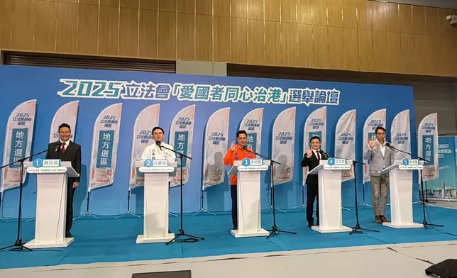新界西北地方選區論壇5名候選人。巴士的報記者攝