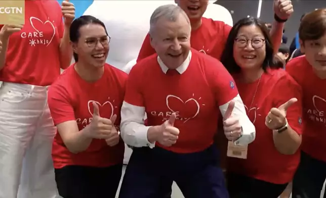 應家柏表示，除了提供資金支持全運會，亦派出馬會義工參與香港賽區服務。訪問片段截圖