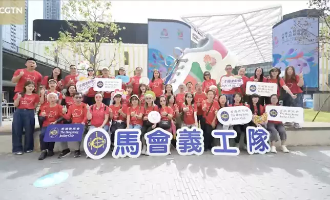 應家柏表示，除了提供資金支持全運會，亦派出馬會義工參與香港賽區服務。訪問片段截圖