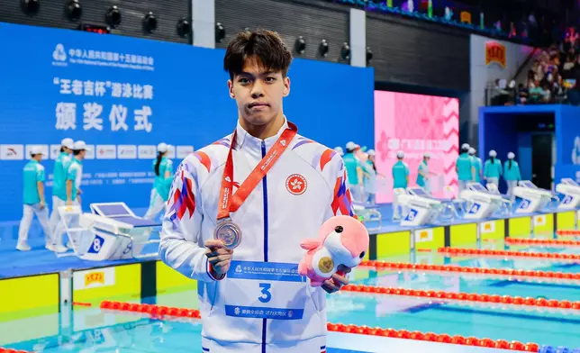 男子200米蛙泳銅牌得主麥世霆。Rosanna Law FB