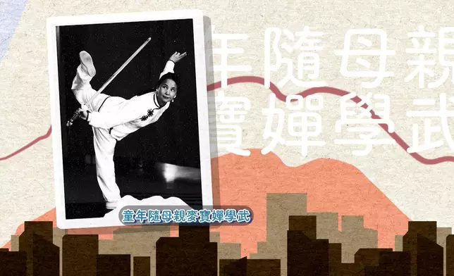 身兼導演、演員和監製的甄子丹回憶起他最初在母親的武館練習武術。