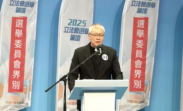 15號候選人管浩鳴。巴士的報記者攝