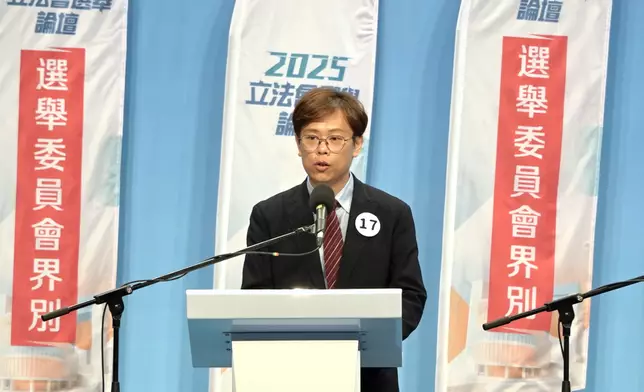 17號候選人招國偉。巴士的報記者攝