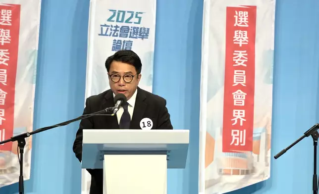 18號候選人郭志華。巴士的報記者攝