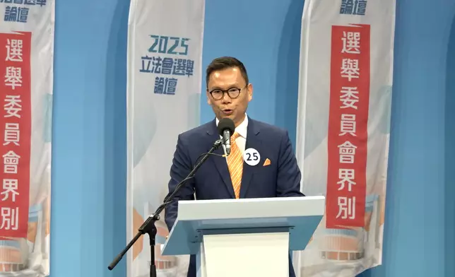 25號候選人陳恒鑌。巴士的報記者攝