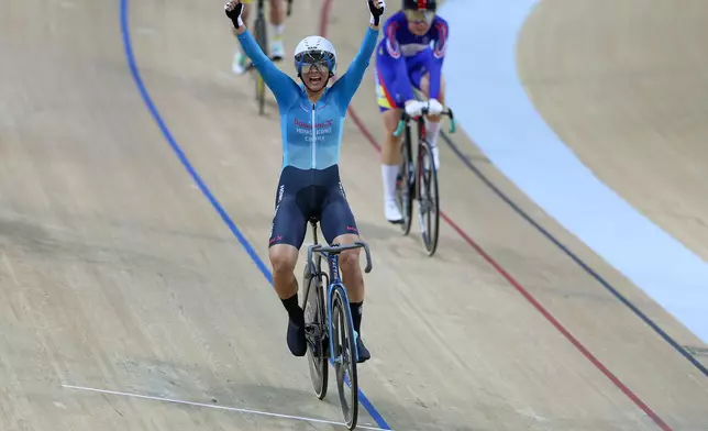 李思穎奪得場地自行車女子全能賽金牌。羅淑佩FB圖片