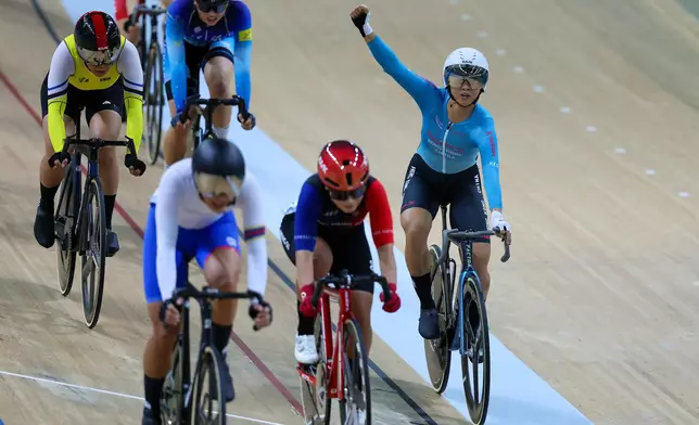 李思穎奪得場地自行車女子全能賽金牌。羅淑佩FB圖片