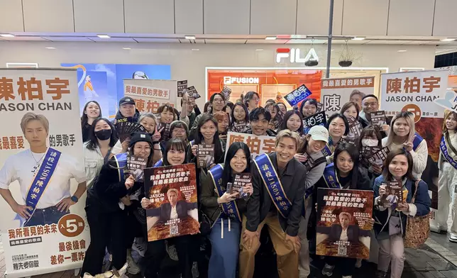 Jason答謝粉絲落力拉票。