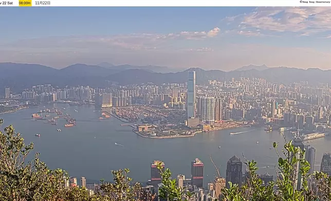 各區實時天氣照片。天文台圖片