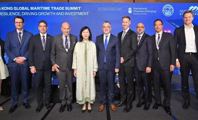 國際航運公會主辦的第二屆全球航運貿易高峰會，為「香港海運週2025」揭開序幕。運物局網站圖片