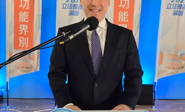 1號候選人李惟宏。巴士的報記者攝