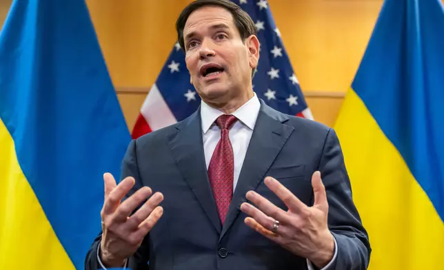 魯比奧說，圍繞格陵蘭安全安排的談判已經在星期三啟動。AP資料圖片