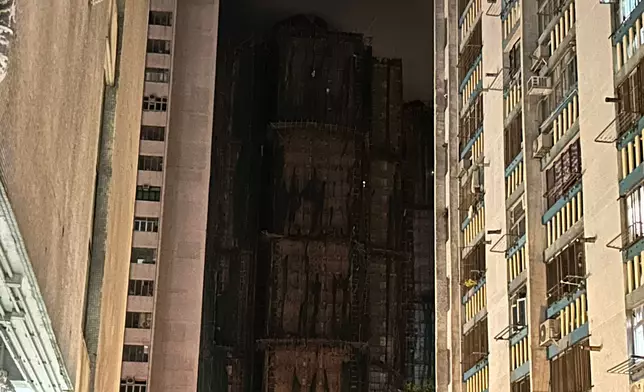 大埔宏福苑火警。巴士的報記者攝