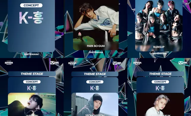 Chapter 1開場表演由TREASURE、BOYNEXTDOOR、CORTIS成員及司儀朴寶劍、舞團BUMSUP合作以「K-HEUNG」主題揭開典禮序幕。MnetMAMA官方圖片