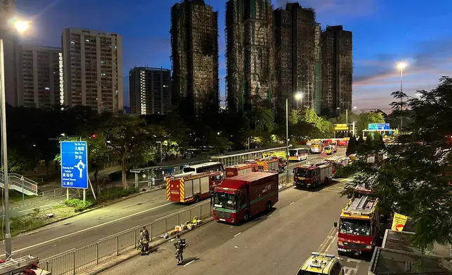 28日清晨的宏福苑。巴士的報記者攝