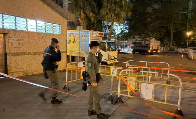 大埔宏福苑五級火警。巴士的報記者攝