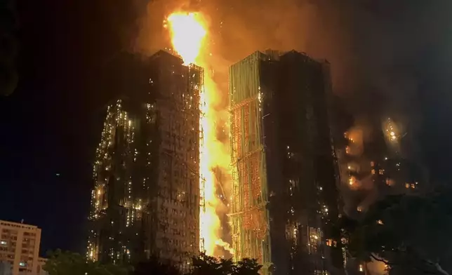 大埔五級火。巴士的報記者攝