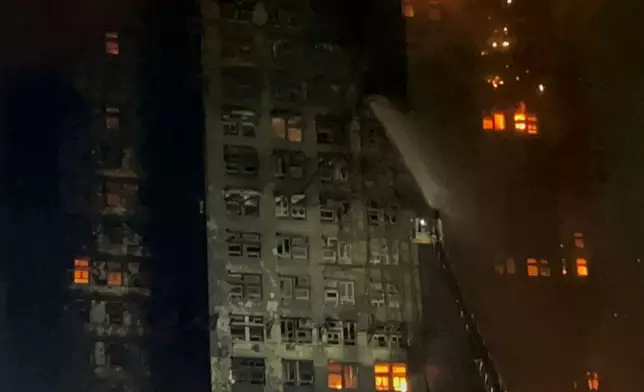 大埔宏福苑五級火。巴士的報記者攝