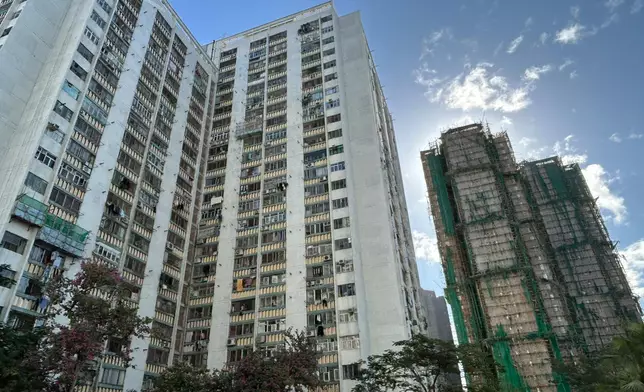 廣福邨廣祐樓鄰近宏福苑。巴士的報記者攝