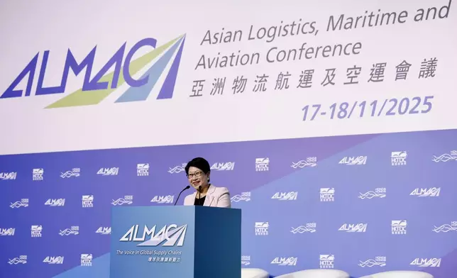 香港貿發局總裁張淑芬於開幕環節致歡迎辭。