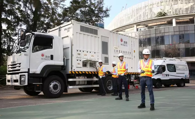 港燈工程團隊自年初起，進行多次比賽場地實地緊急復電和模擬電壓驟降測試，提升應對突發電力事故的能力。