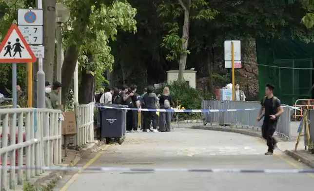 大埔五級火，死者家屬進行路祭。巴士的報記者攝