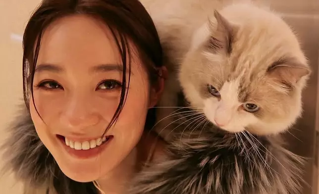 蔡潔一向是愛貓之人。