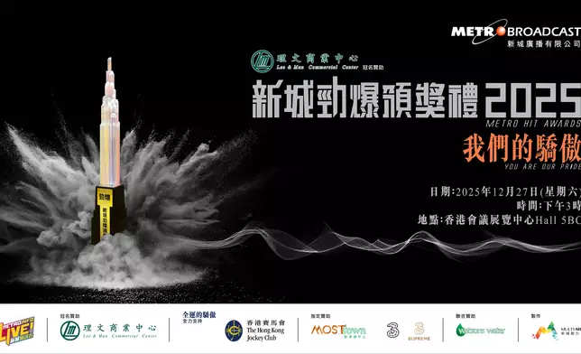 《新城勁爆頒獎禮 2025》正式開放網上投票及公布入圍名單。