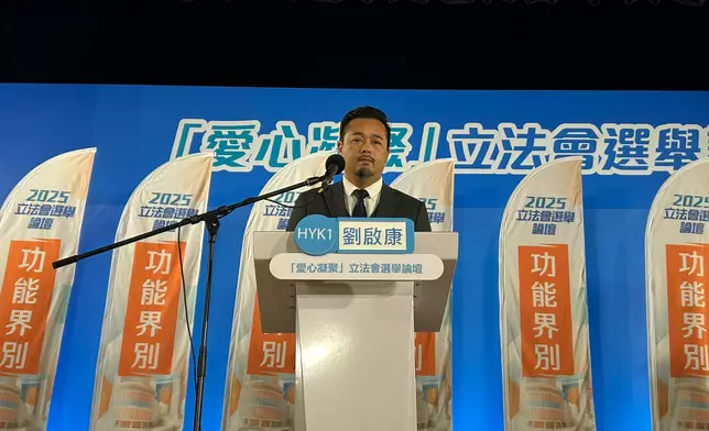 1號候選人劉啟康。巴士的報記者攝